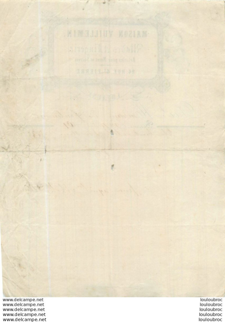 BEAUNE 1861 MAISON VUILLEMIN MODES ET LINGERIE - 1800 – 1899