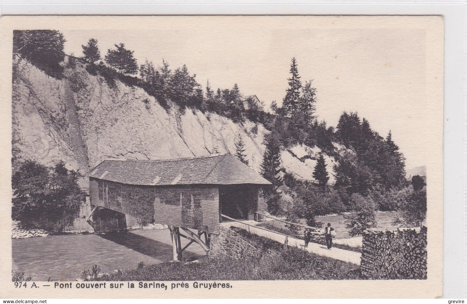 Gruyères - Le Pont Couvert Sur La Sarine, Animée - Gruyères