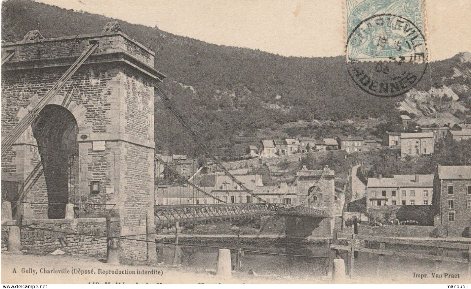 MONTHERME -  LAVAL DIEU  Le Pont Suspendu - Montherme