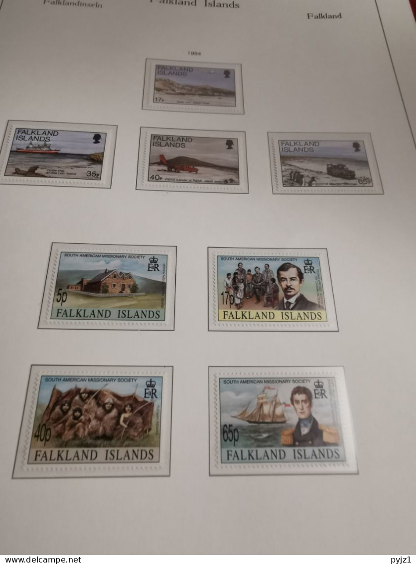 Falkland 1953 - 1994 MNH in KABE albumpostfris **