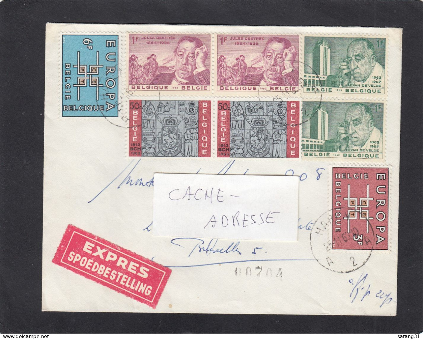 LETTRE DE 22 GRS. PAR EXPRESS DE HAREN POUR BRUXELLES,1963. - Covers & Documents