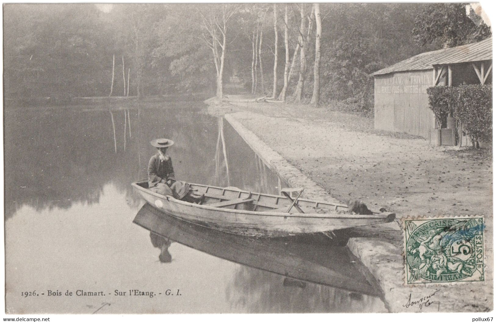 CPA DE CLAMART  (HAUTS DE SEINE)  BOIS DE CLAMART  -  SUR L'ÉTANG - Clamart