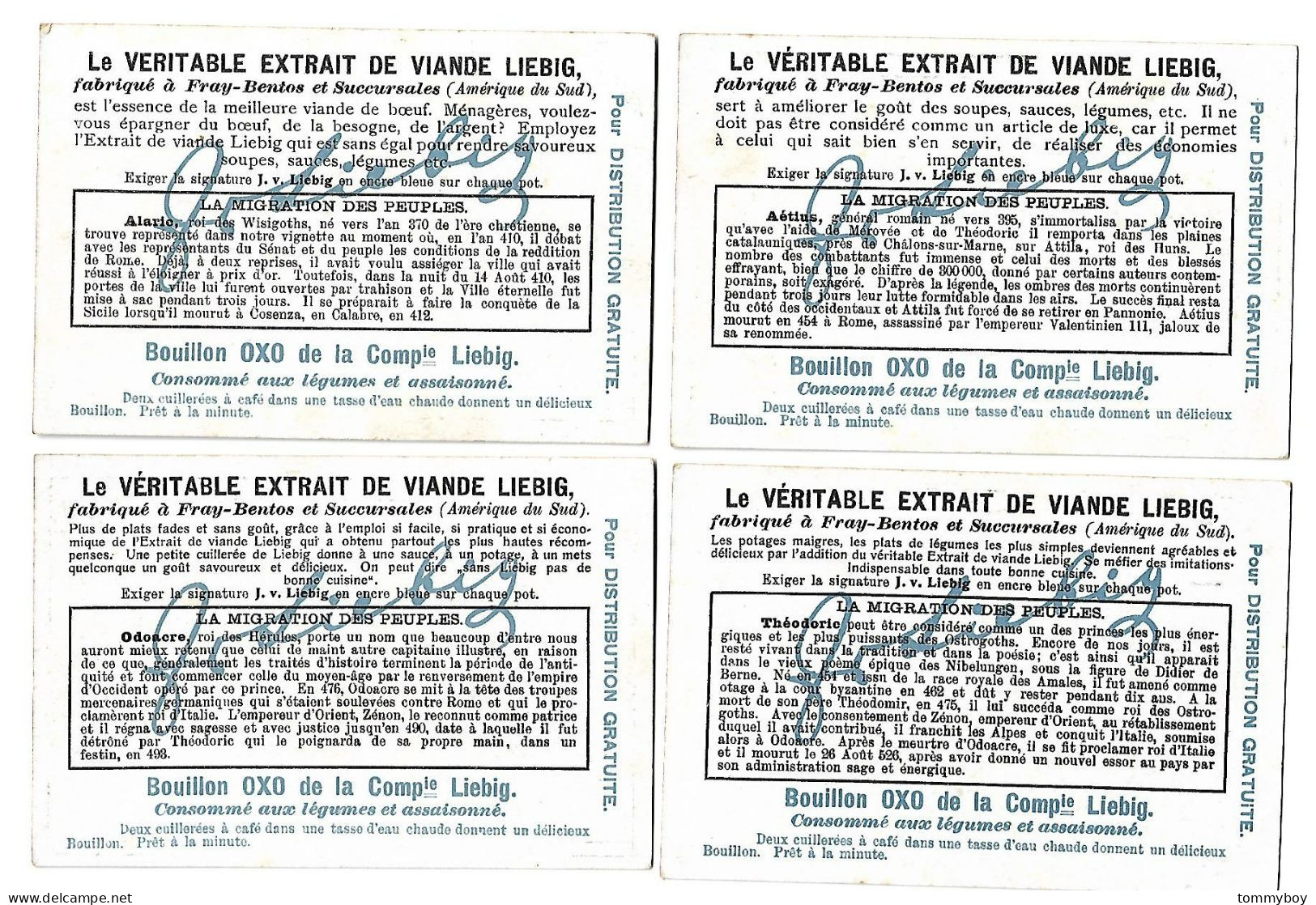 S 824, Liebig 6 Cards, La Migration Des Peuples (ref B20) - Liebig