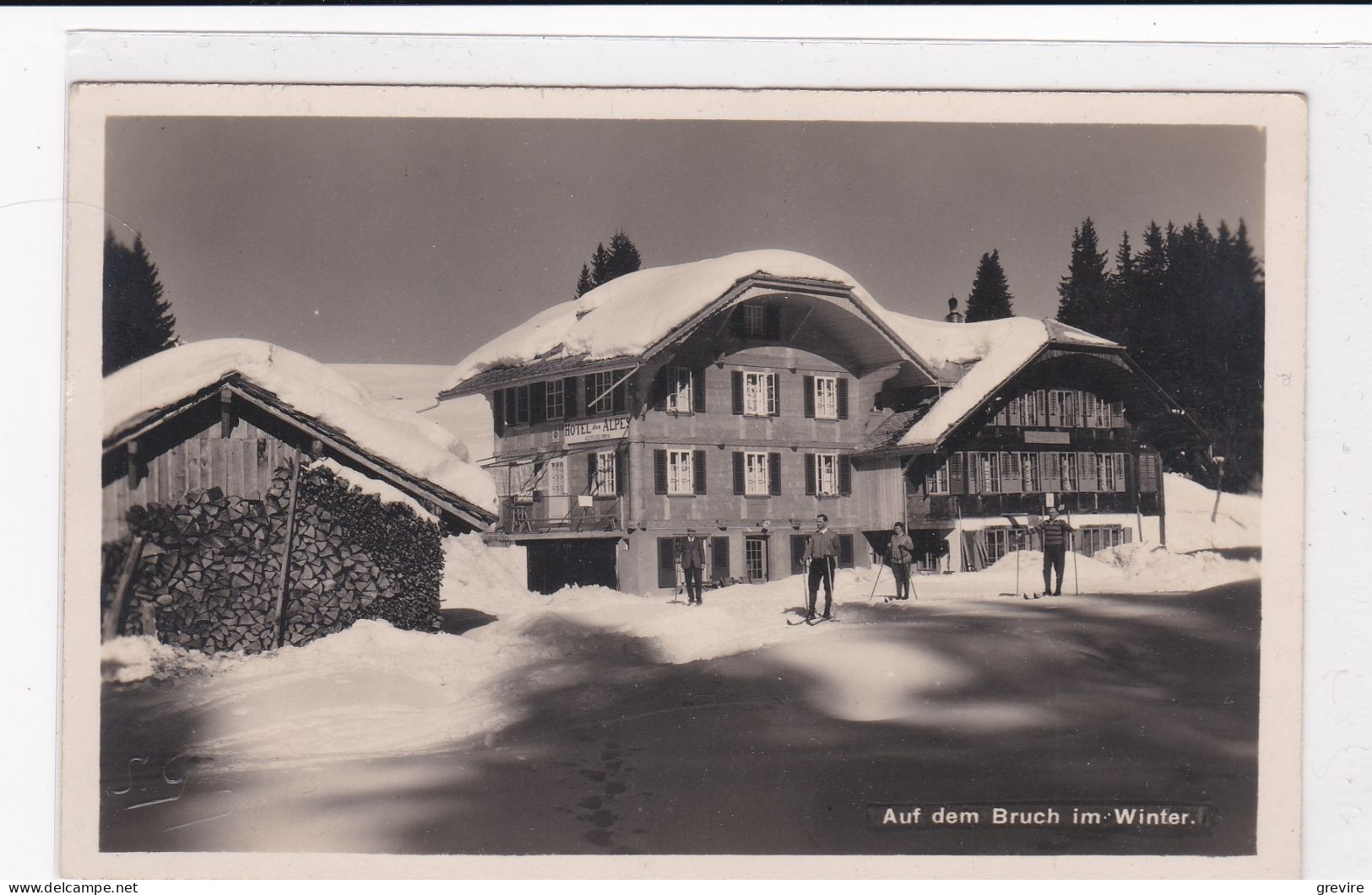 Jaunpass, "Auf Dem Bruch Im Winter" Skieurs. Carte-photo - Sonstige & Ohne Zuordnung