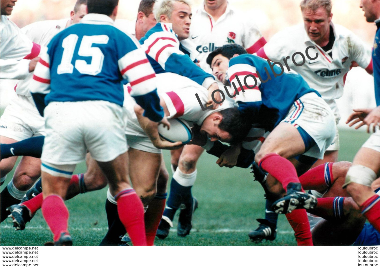 RUGBY TOURNOI DES 5 NATIONS 02/1998 FRANCE  ANGLETERRE 21/17 STADE DE FRANCE  PHOTO DE PRESSE AGENCE  ANGELI 27X18cm R9 - Deportes