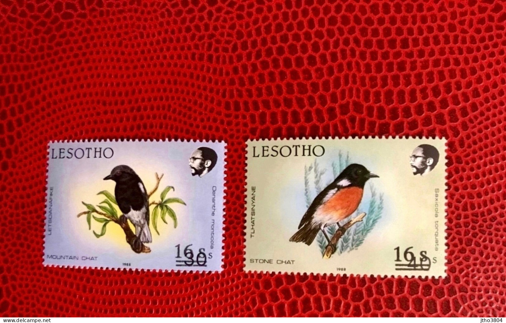 LESOTHO 1991 Overprint 2v Neuf MNH ** Pájaro Bird Pássaro Vogel Ucello Oiseau - Otros & Sin Clasificación