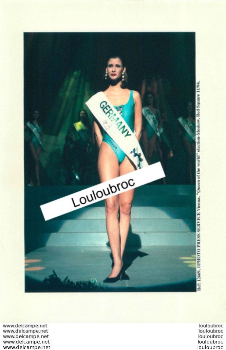 MISS GERMANY ELECTION DE MISS MONDE A MOSCOU 11/1994  PHOTO DE PRESSE AGENCE  ANGELI 21 X 15 CM - Pin-ups