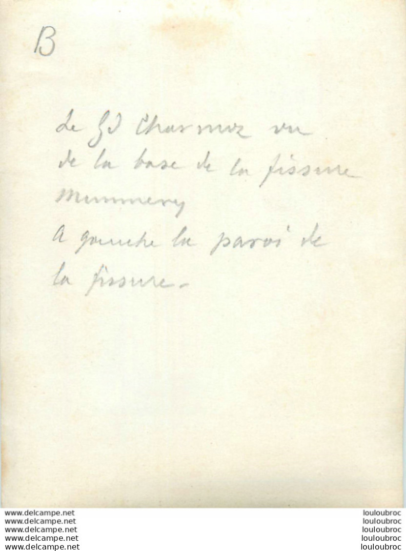 LE GRAND CHARMOZ VU DE LA BASE DE LA FISSURE MUMMERY 1900 PHOTO  13 X 9 CM - Orte