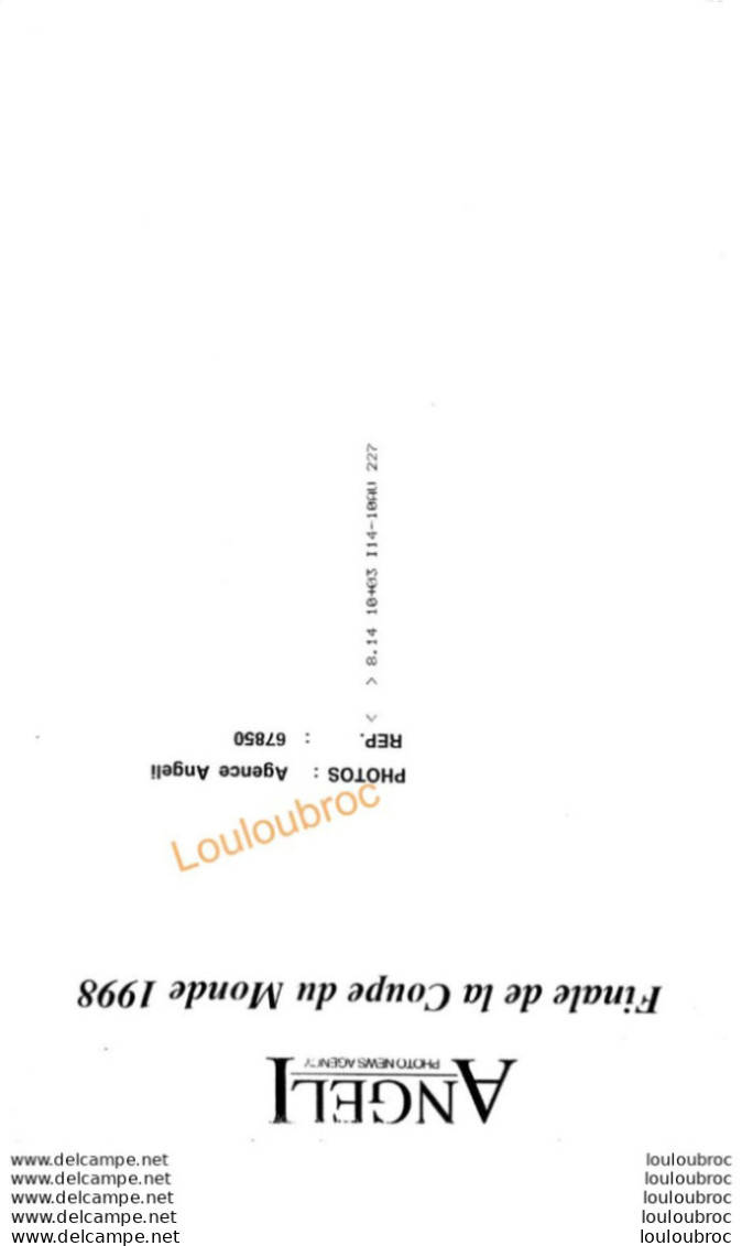 FINALE DE LA COUPE DU MONDE 1998 BUT DE ZIDANE PHOTO DE PRESSE AGENCE  ANGELI 27 X 18 CM Ref1 - Sport