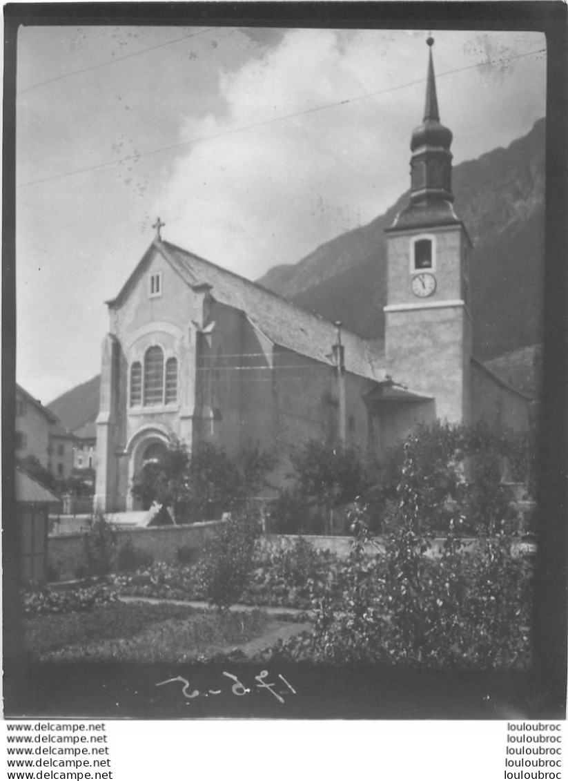 CHAMONIX EGLISE SAINT MICHEL MONT BLANC PHOTO ORIGINALE 10 X 10 CM - Orte