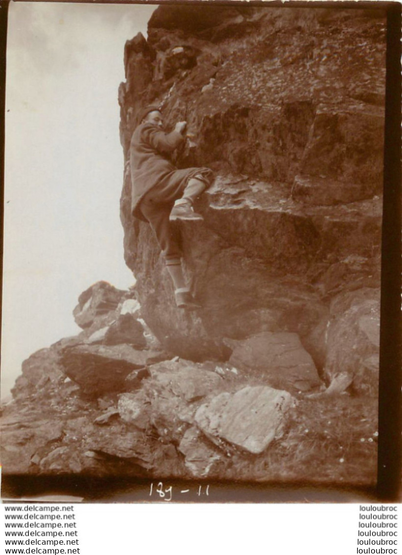 ASCENSION DANS LES ALPES FRANCE OU SUISSE ANNEE 1900 PHOTO ORIGINALE 13 X 10 CM Ref14 - Orte