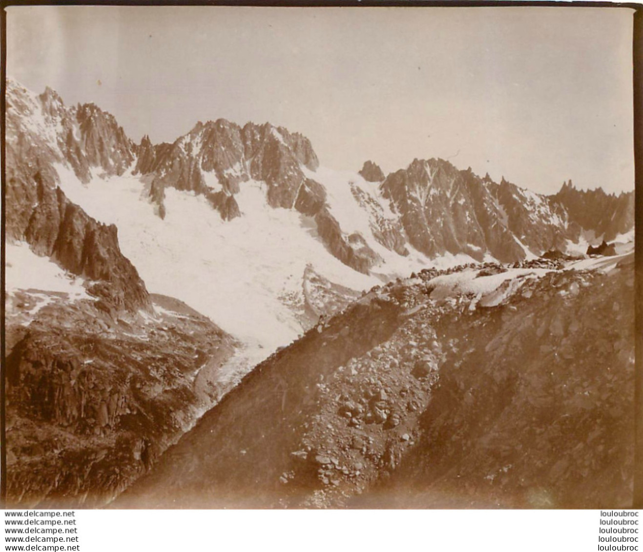 ALPES FRANCE OU SUISSE  MONTAGNE  1900 PHOTO ORIGINALE 13 X 10 CM  L52 - Orte