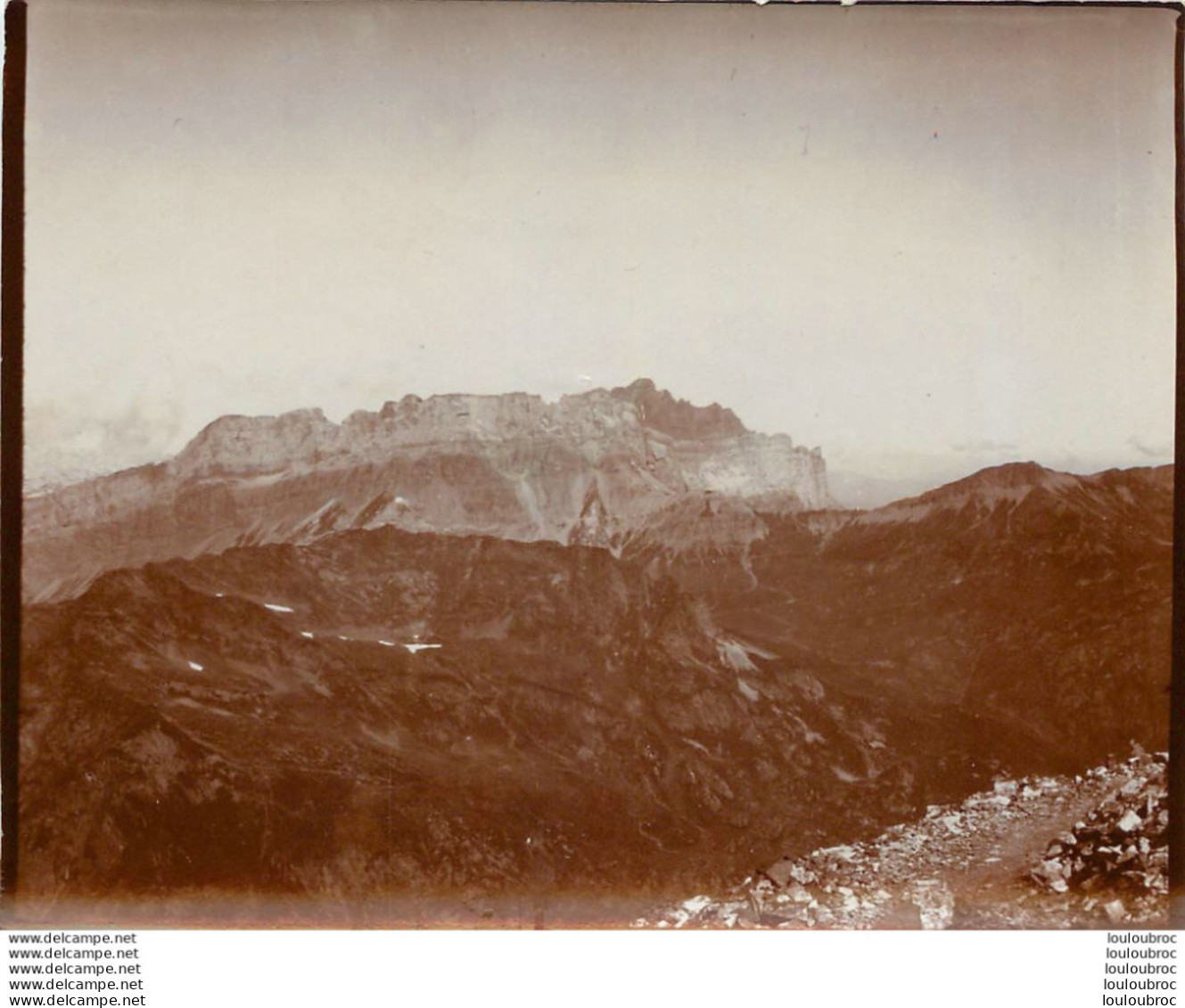 ALPES FRANCE OU SUISSE  MONTAGNE 1900 PHOTO ORIGINALE 13 X 10 CM  L62 - Orte