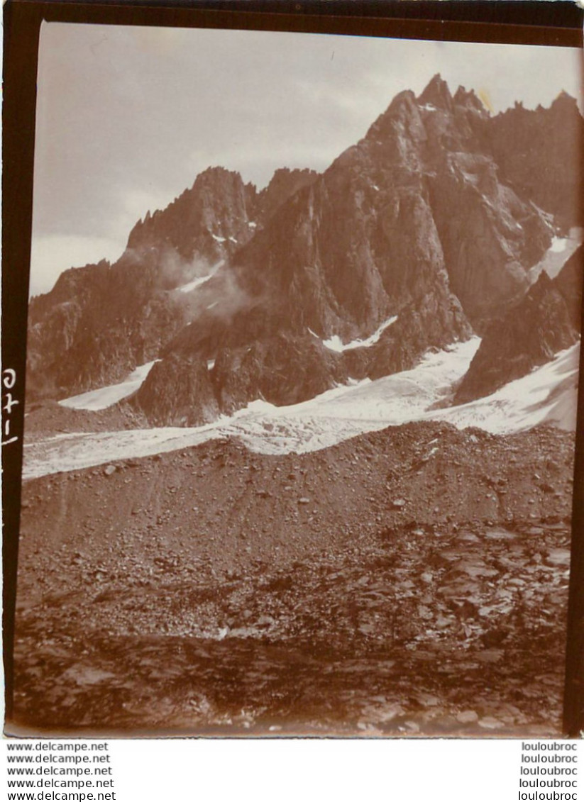 ALPES FRANCE OU SUISSE  MONTAGNE 1900 PHOTO ORIGINALE 13 X 10 CM  D32 - Plaatsen