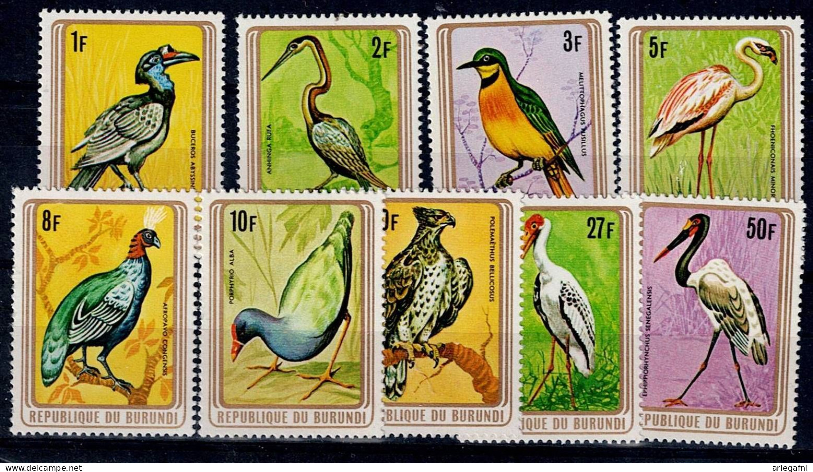 BURUNDI 1979 BIRDS  MI No 1488-96 MNH VF!! - Autres & Non Classés