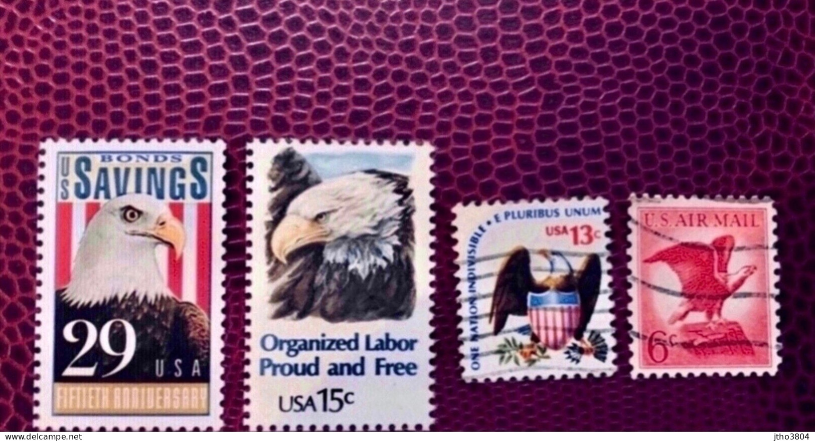 États Unis USA 2 V Neuf ** MNH Et 2 Oblitérés Années 1963 1975 1980 1981 Aigle Américain Bald Eagle - Eagles & Birds Of Prey