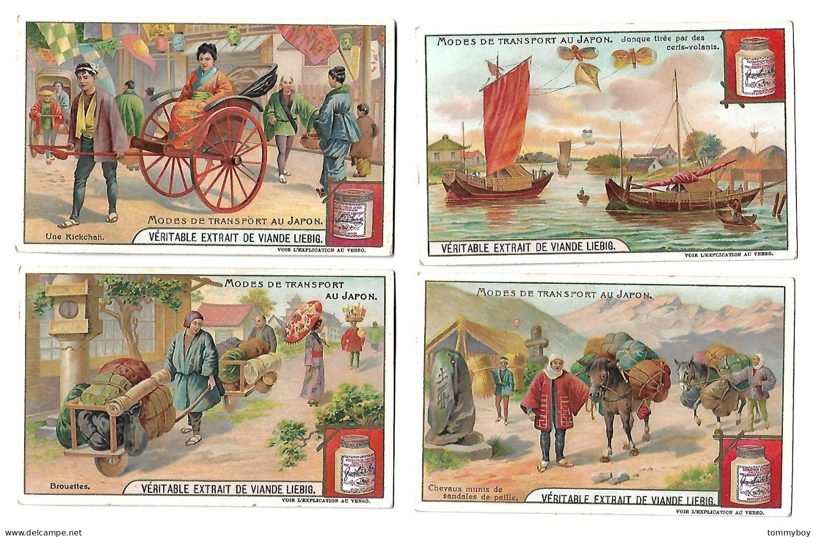 S 823, Liebig 6 Cards, Modes De Transport Au Japon (ref B20) - Liebig