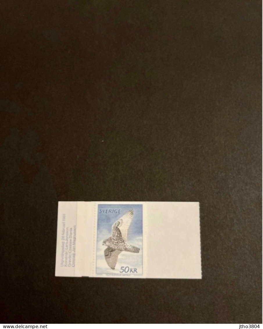 SUEDE 1981 1v Neuf MNH ** YT Mi 2274 Pájaro Bird Pássaro Vogel Ucello Oiseau SWEDEN - Arends & Roofvogels