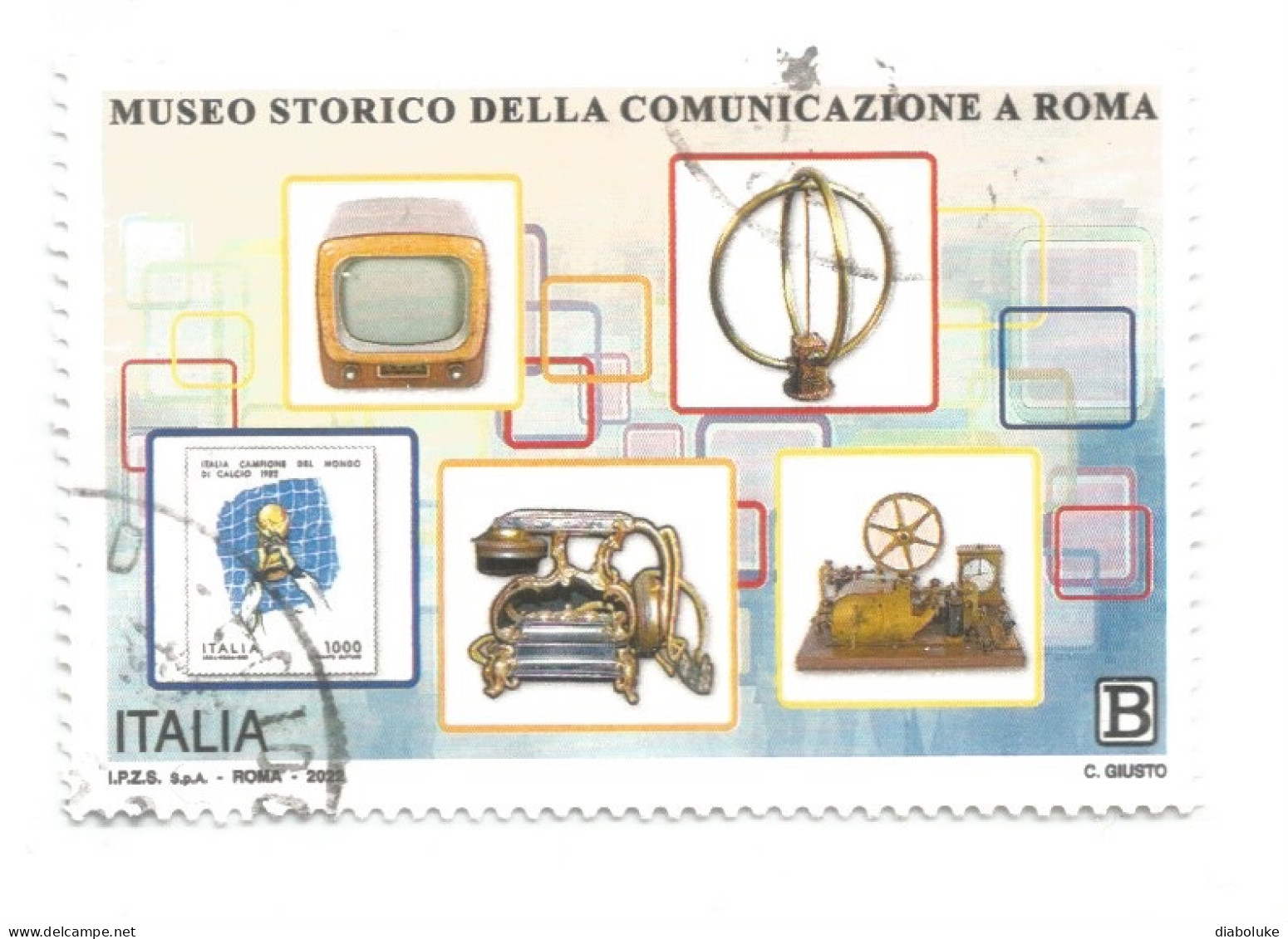 (REPUBBLICA ITALIANA) 2022, MUSEO STORICO DELLA COMUNICAZIONE A ROMA - Serie Di 1 Francobollo Usato - 2021-...: Used