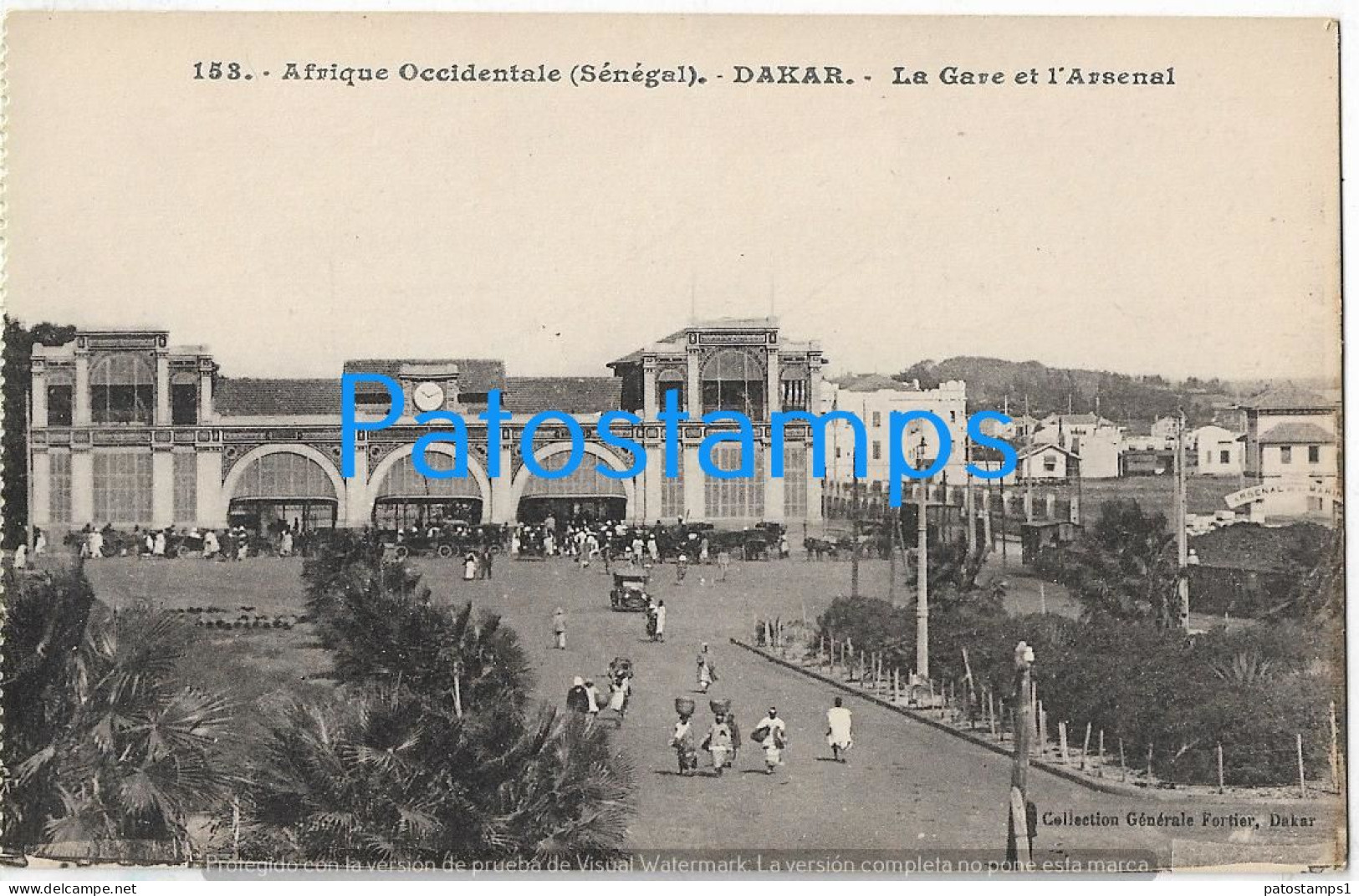 227959 AFRICA DAKAR SENEGAL THE STATION TRAIN POSTAL POSTCARD - Unclassified