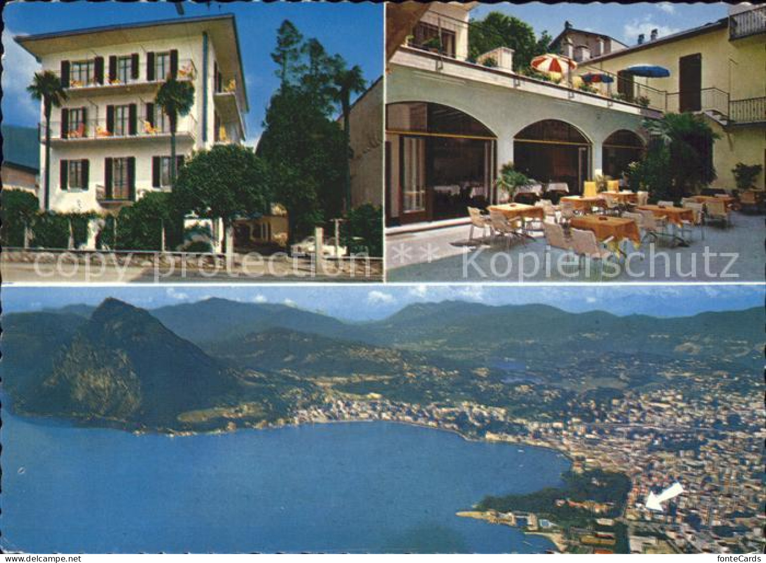 11880472 Lugano TI Albergo Rosso Lago Di Lugano Panorama Lugano - Sonstige & Ohne Zuordnung