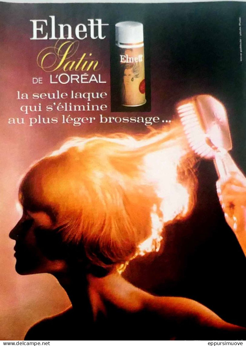 Publicité Papier  ELNETT SATIN L'OREAL Mai 1964 FAC 992 - Advertising