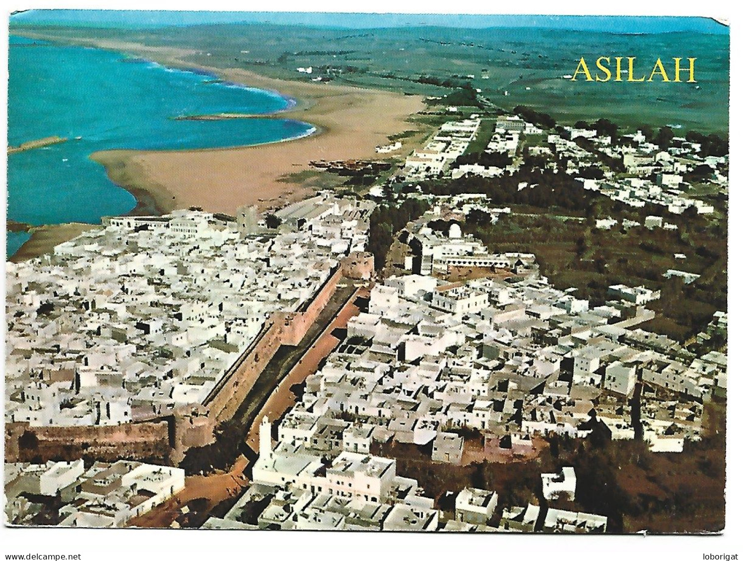 VUE AERIENNE SUR LA COTE ATLANTIQUE / AERIAL VIEW OVER ATLANTIC COAST.- ASILAH.- ( MARRUECOS ) - Autres & Non Classés