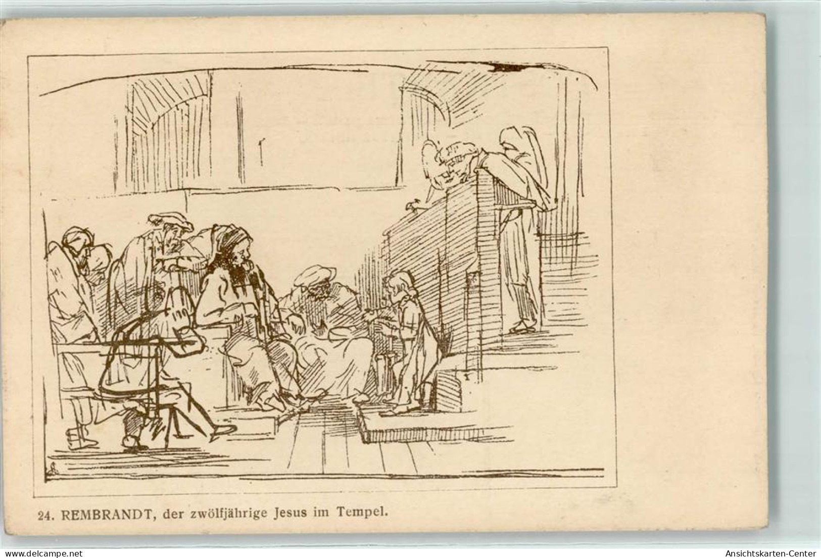39287106 - Nr. 24 Rembrandt , Der Zwoelfjaehrige Jesus Im Tempel - Peintures & Tableaux