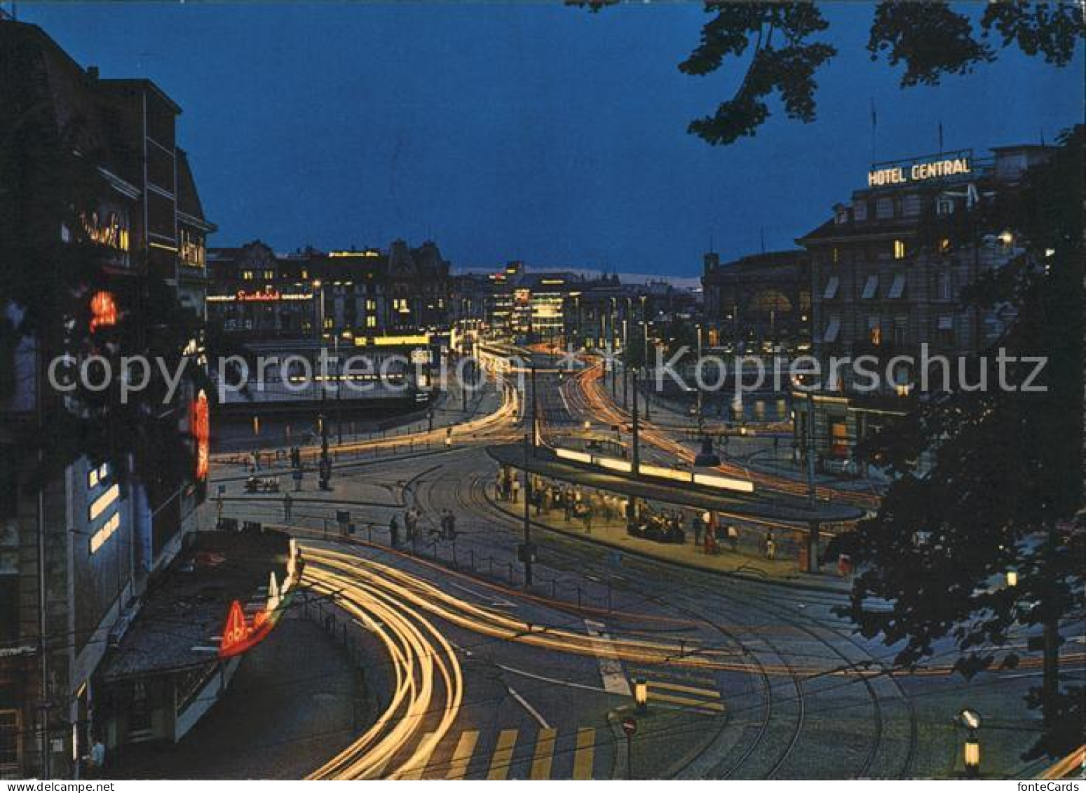 11880184 Zuerich Blick Auf Central Und Bahnhofbruecke Bei Nacht Zuerich - Sonstige & Ohne Zuordnung