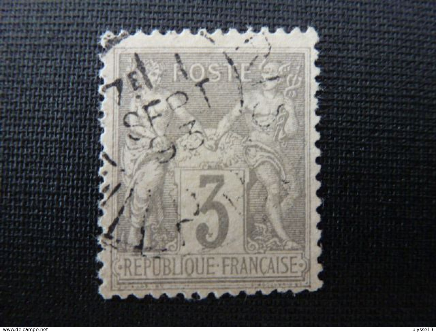 N°86 - 3c Bistre Jaune Oblitéré (15% De La Cote) - 1876-1898 Sage (Type II)