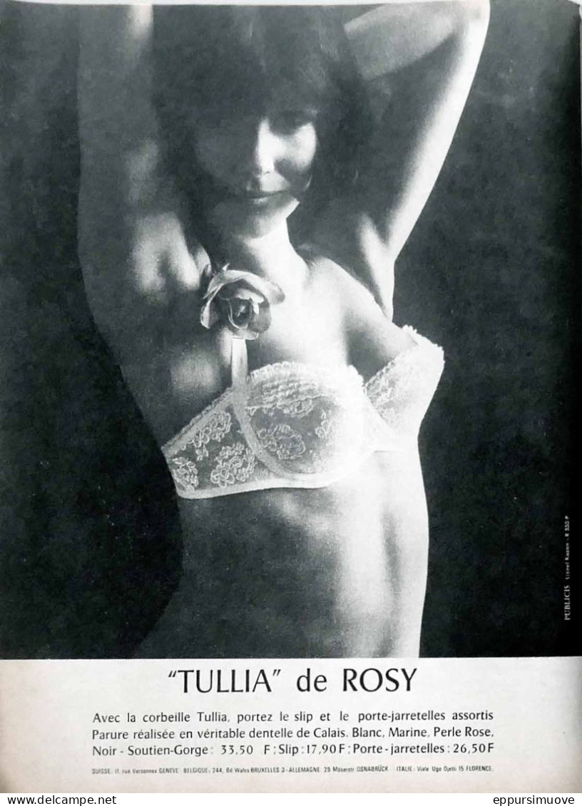 Publicité Papier  LINGERIE TULLIA ROSY  Mai 1964 FAC 992 - Publicités