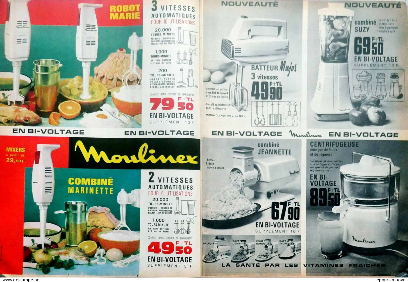 Publicité Papier  MOULINEX Mai 1964 FAC 994 2 Pages - Werbung