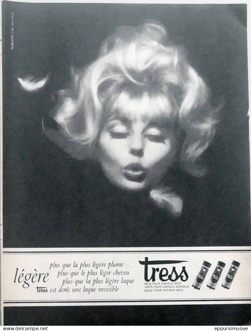 Publicité Papier  TRESS LAQUE CHEVEUX Mai 1964 FAC 993 - Werbung