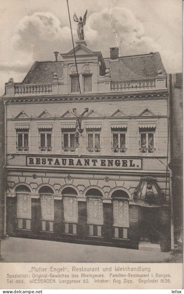 WIESBADEN RESTAURANT UND WEINHANDLUNG  1922 - Wiesbaden