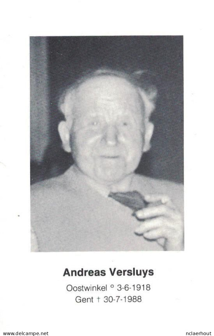 2405-01g Andreas Versluys Oostwinkel 1918 - Gent 1988 Oudstrijder - Devotion Images