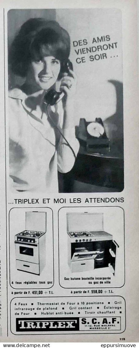 Publicité Papier  ELECTROMENAGER TRIPLEX Mai 1964 FAC 992 - Werbung
