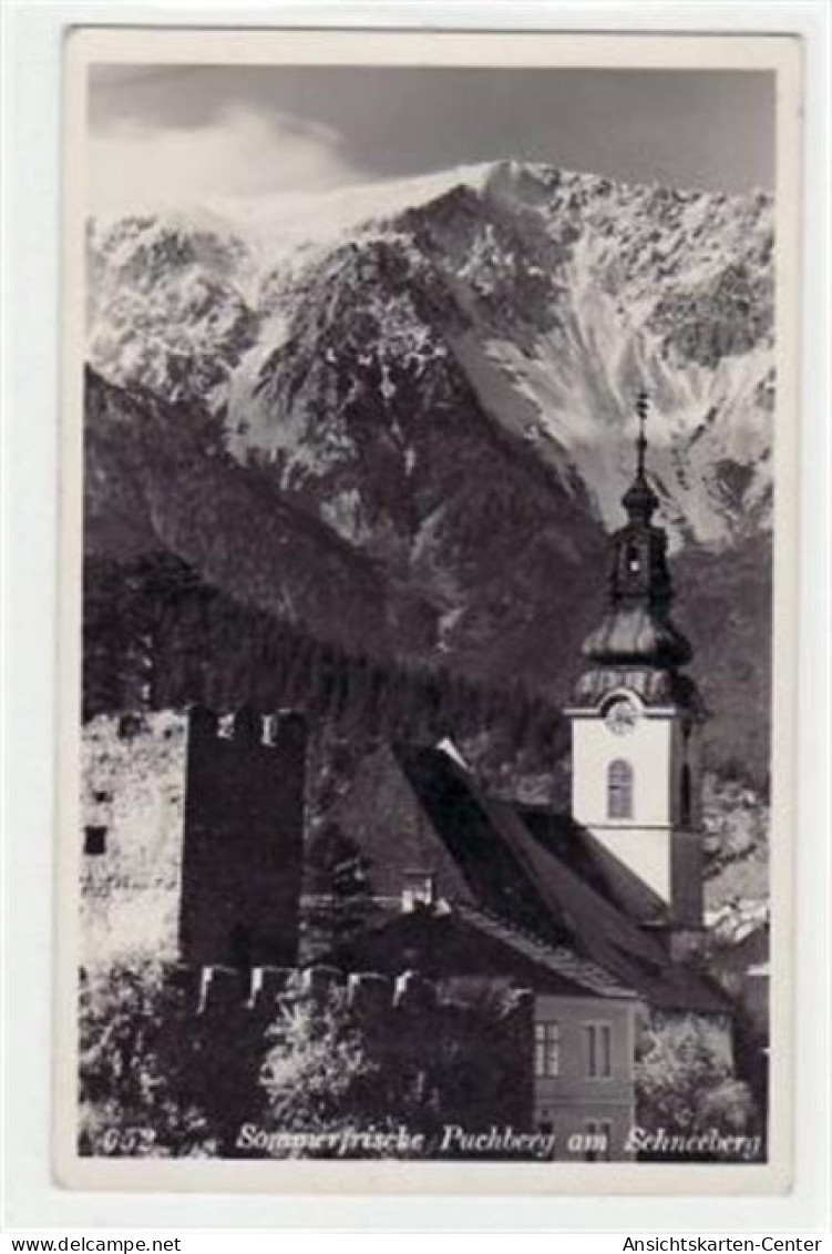 39006406 - Fotokarte Von Puchberg Am Schneeberg. Kirche Gelaufen Am 25.09.1933. Leichte Abschuerfungen An Den Ecke N, S - Sonstige & Ohne Zuordnung