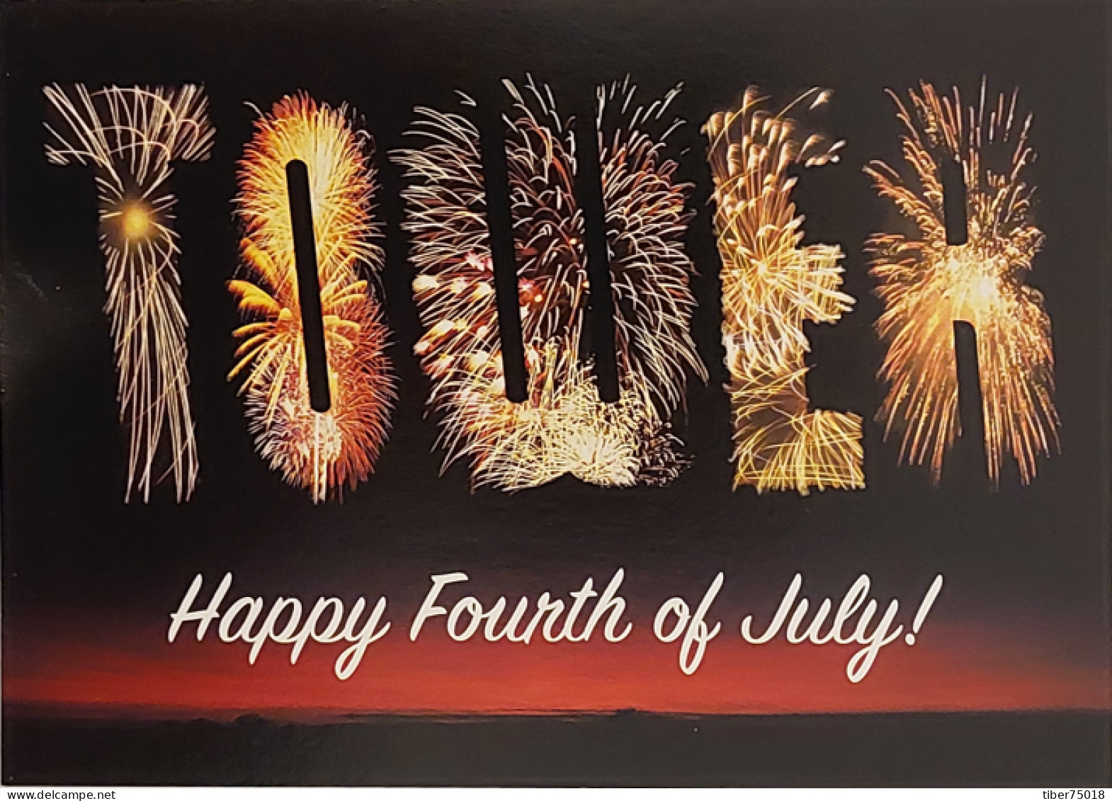 Carte Postale (Tower Records) Illustration : Iris Gilbert (feu D'artifice) Happy Fourth Of July ! - Advertising