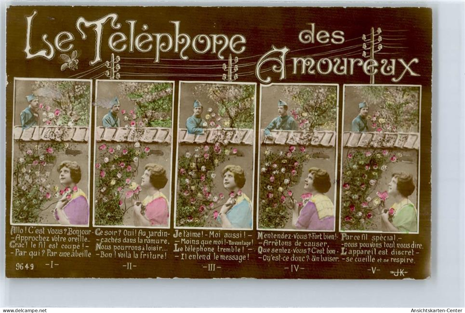 51142806 - Verlag JK Nr. 9649 , Telefon Der Liebe - Guerra 1914-18