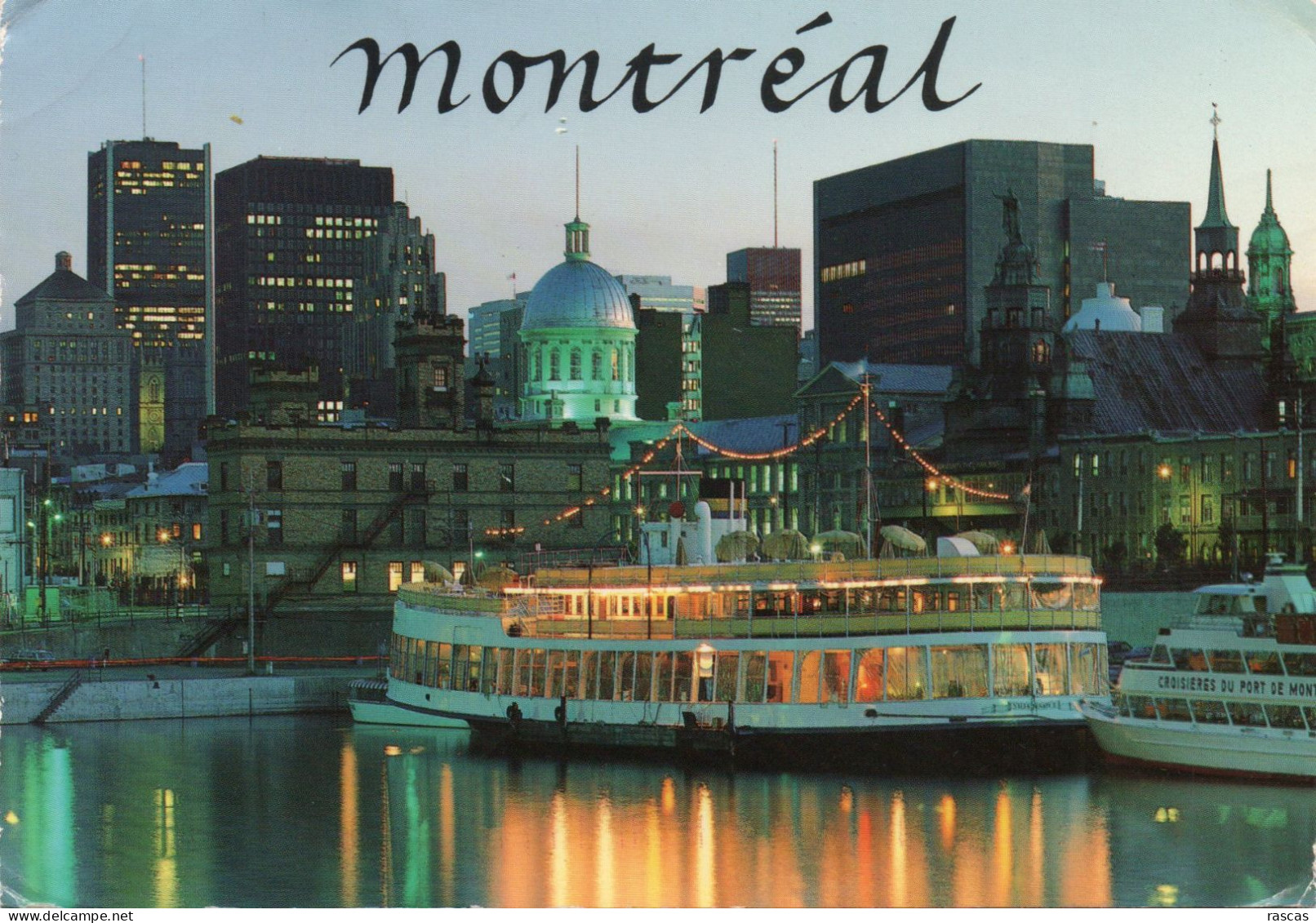 CPM GRAND FORMAT 1 - CANADA - QUEBEC - MONTREAL - VUE DU PORT LA NUIT - Montreal