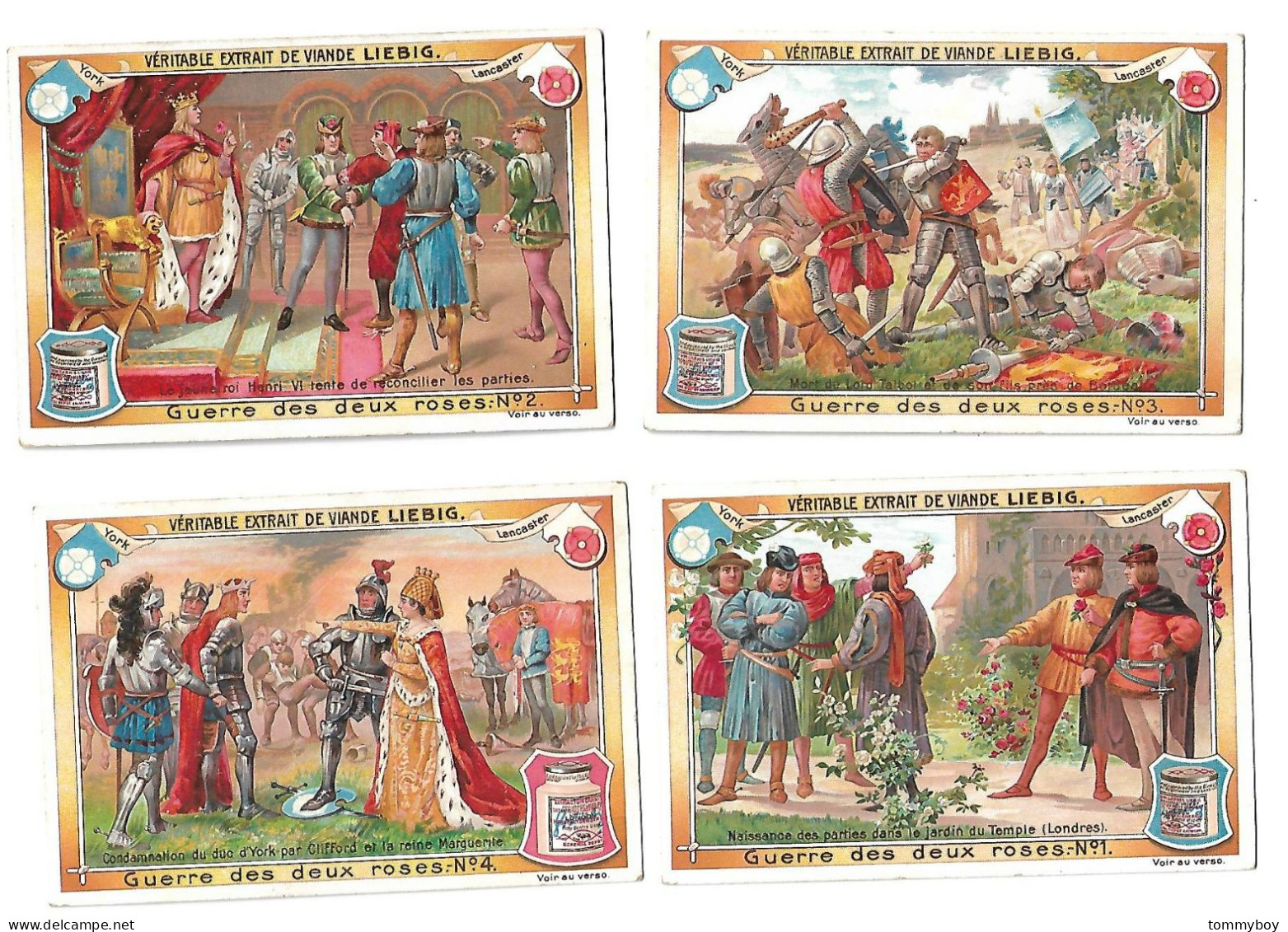 S 818, Liebig 6 Cards, Guerre Des Deux Roses  (ref B20) - Liebig