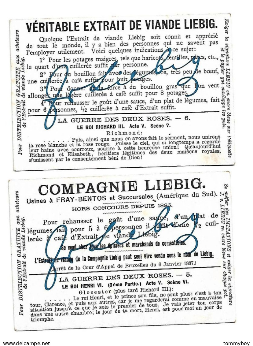 S 818, Liebig 6 Cards, Guerre Des Deux Roses  (ref B20) - Liebig