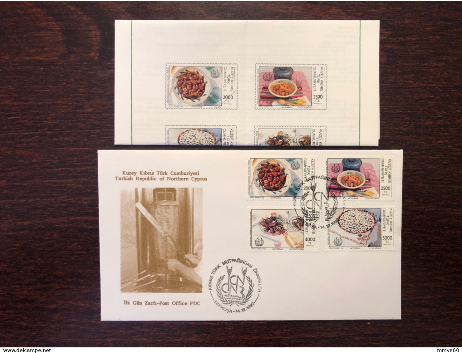 CYPRUS TURKISH FDC COVER 1992 YEAR WHO FAO NUTRITIONS HEALTH MEDICINE STAMPS - Brieven En Documenten