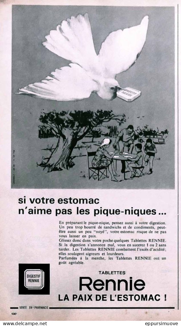 Publicité Papier RENNIE DIGESTION Mai 1964 FAC 994 - Publicidad