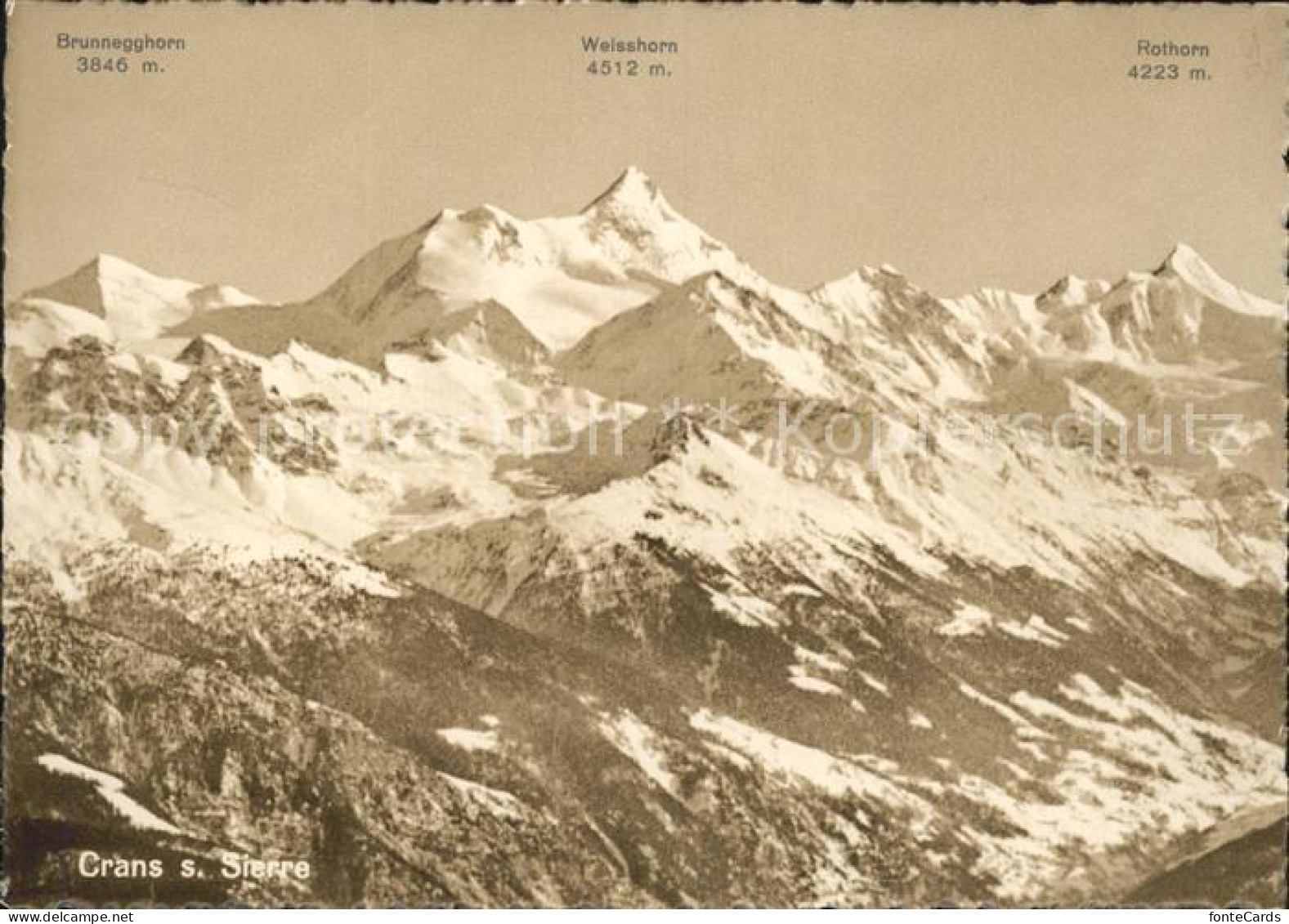 11878771 Crans-sur-Sierre Brunnegghorn Weisshorn Rothorn Crans-sur-Sierre  - Andere & Zonder Classificatie