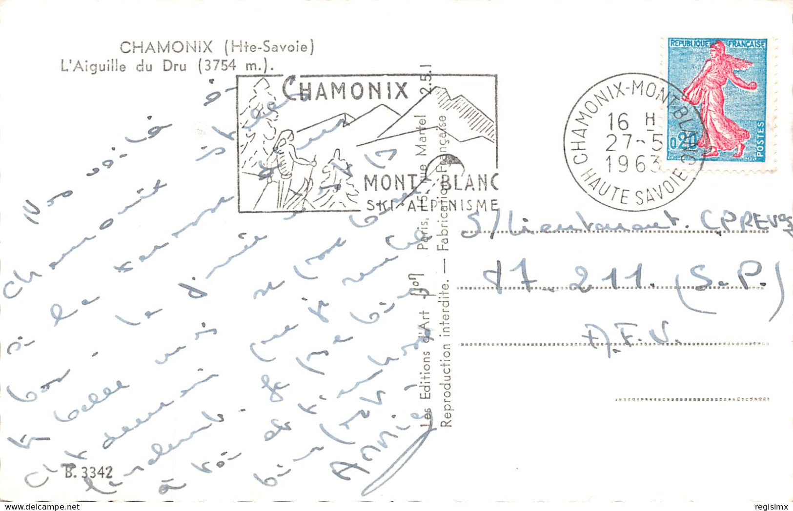 74-CHAMONIX-L AIGUILLE DU DRU-N°2033-D/0313 - Chamonix-Mont-Blanc