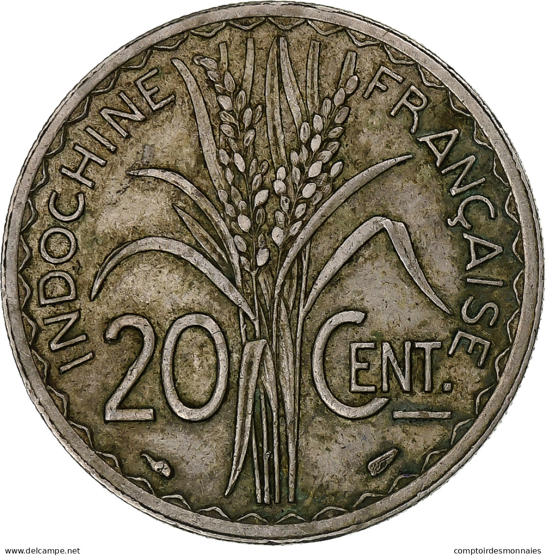 Indochine Française, 20 Centimes, 1939, Paris, Non-magnetic, Cupro-nickel, TTB - Sonstige & Ohne Zuordnung