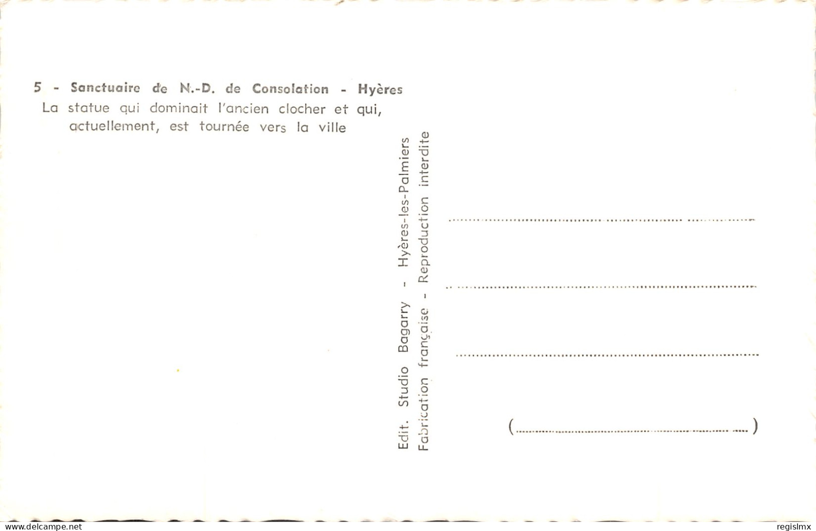 83-HYERES-N D DE LA CONSOLATION-N°2035-A/0321 - Hyeres