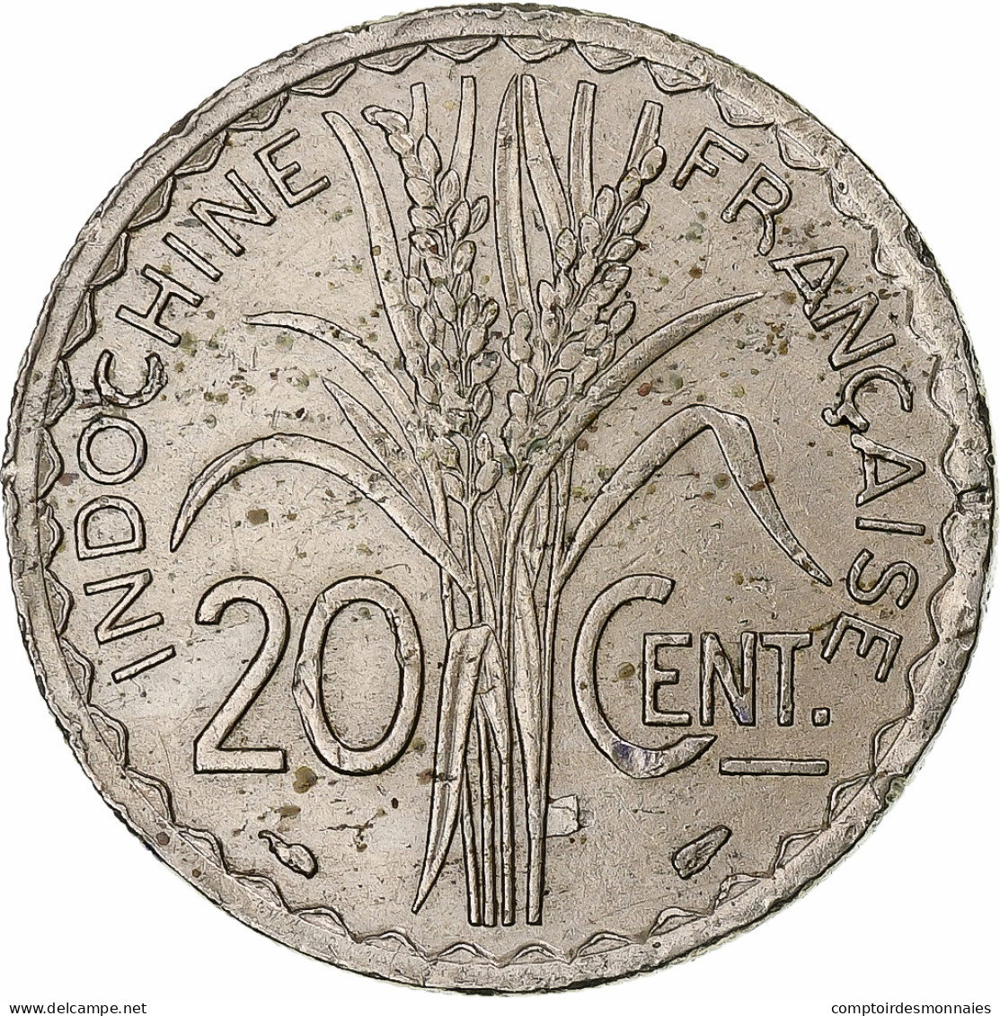 Indochine Française, 20 Centimes, 1939, Paris, Non-magnetic, Cupro-nickel - Andere & Zonder Classificatie