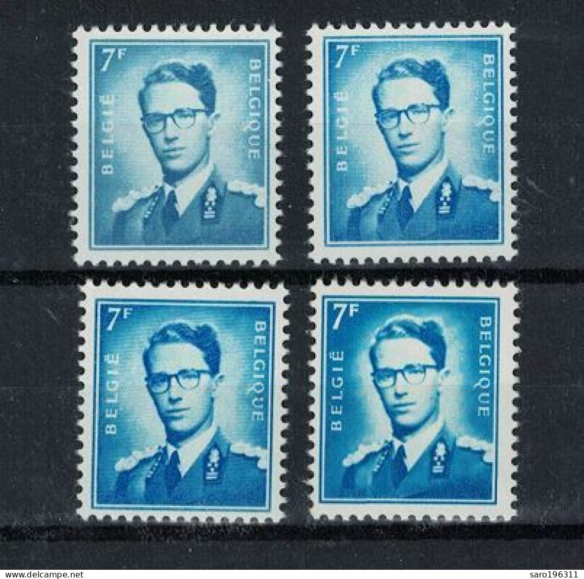 ROI BAUDOUIN  ** / MNH  7 Fr Avec 4 Nuances  à 1,39 - Unused Stamps